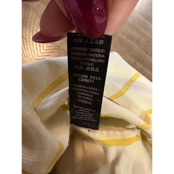 Fossil Lena Canvas Pink Orange Large Double Handles Tote Bag Overnight Carry All - Picture 15 of 16